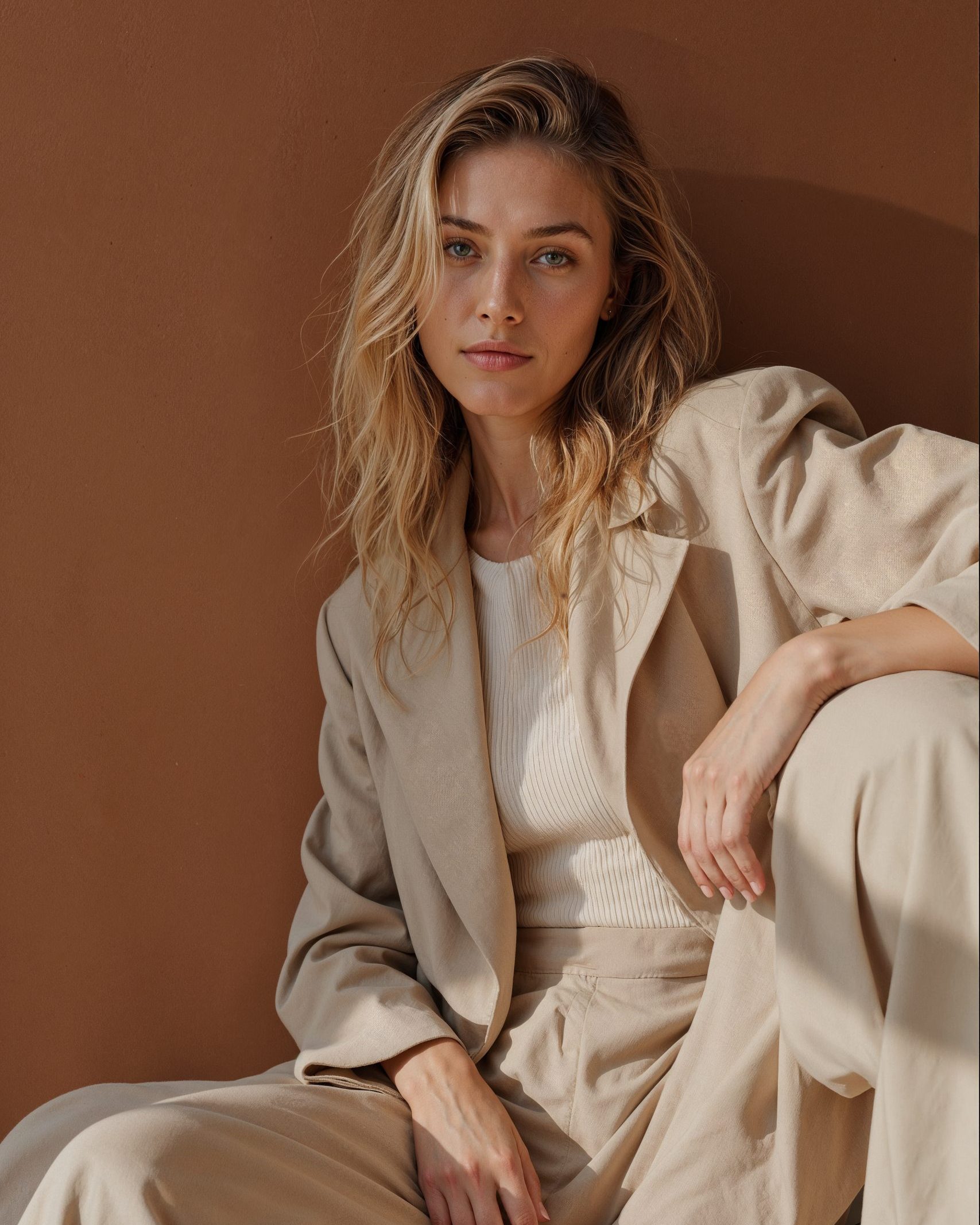 Brown Silk Blouse