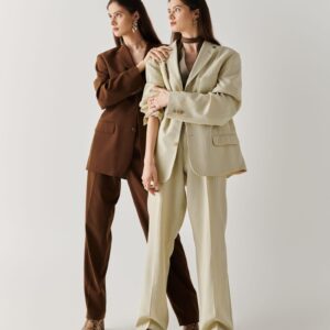 Beige Suit Trousers