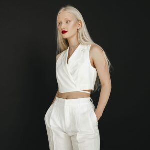 White Cotton Crop Top