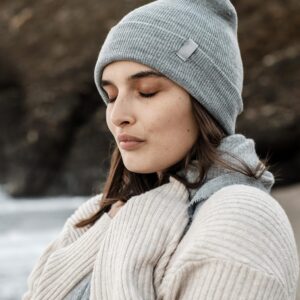Grey Knitted Beanie